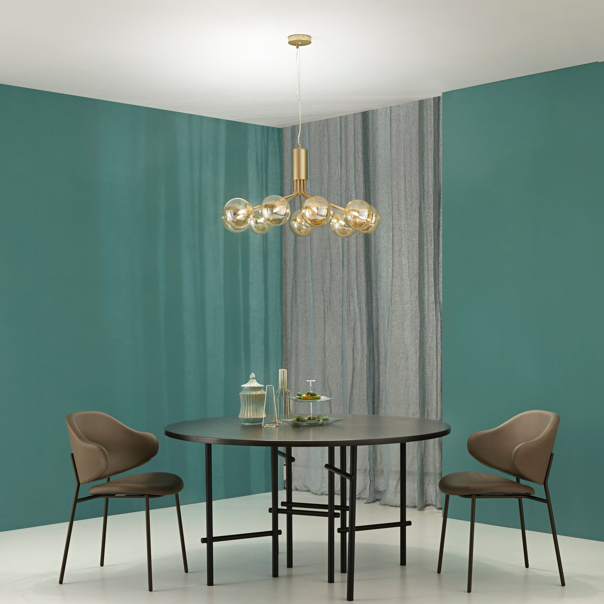 Lampadario a sospensione HONEY con nove diffusori in vetro soffiato - FT-FeelThe