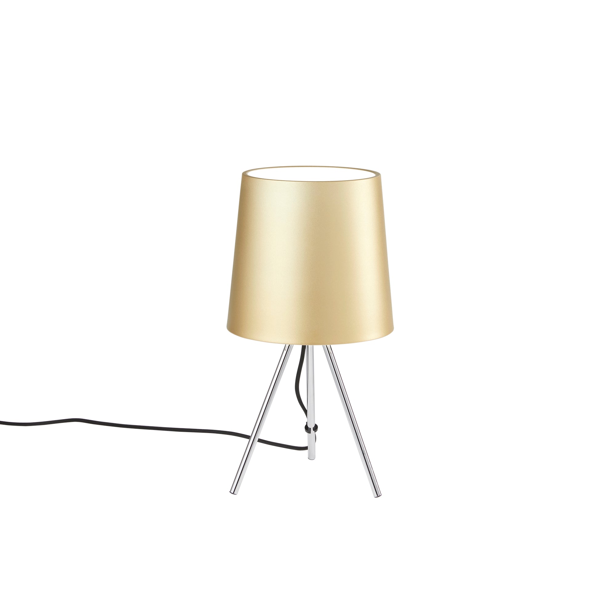 MARLEY table lamp in metal with aluminum shade