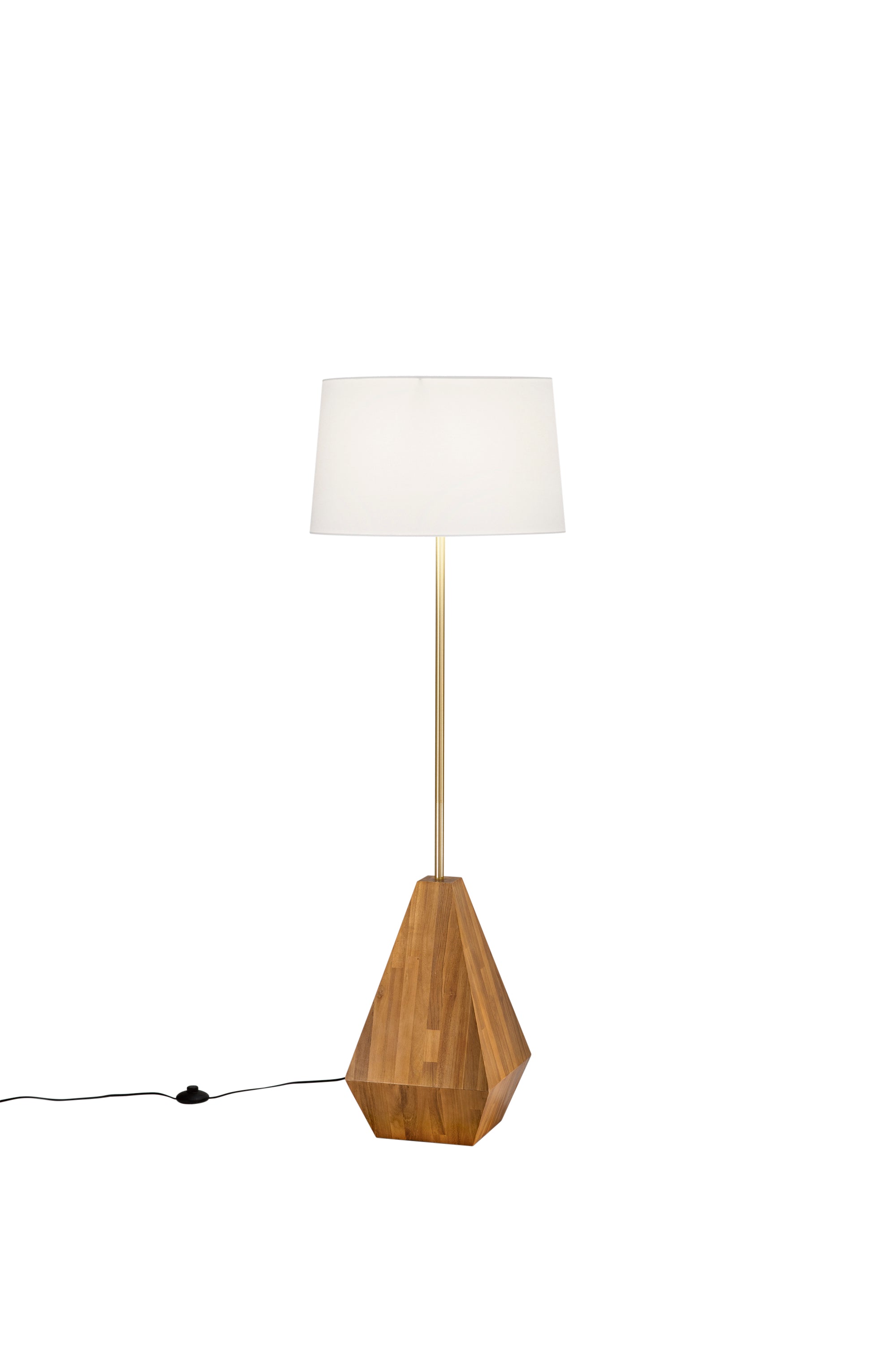 Piantana Munari in legno con paralume bianco | FT Feel The