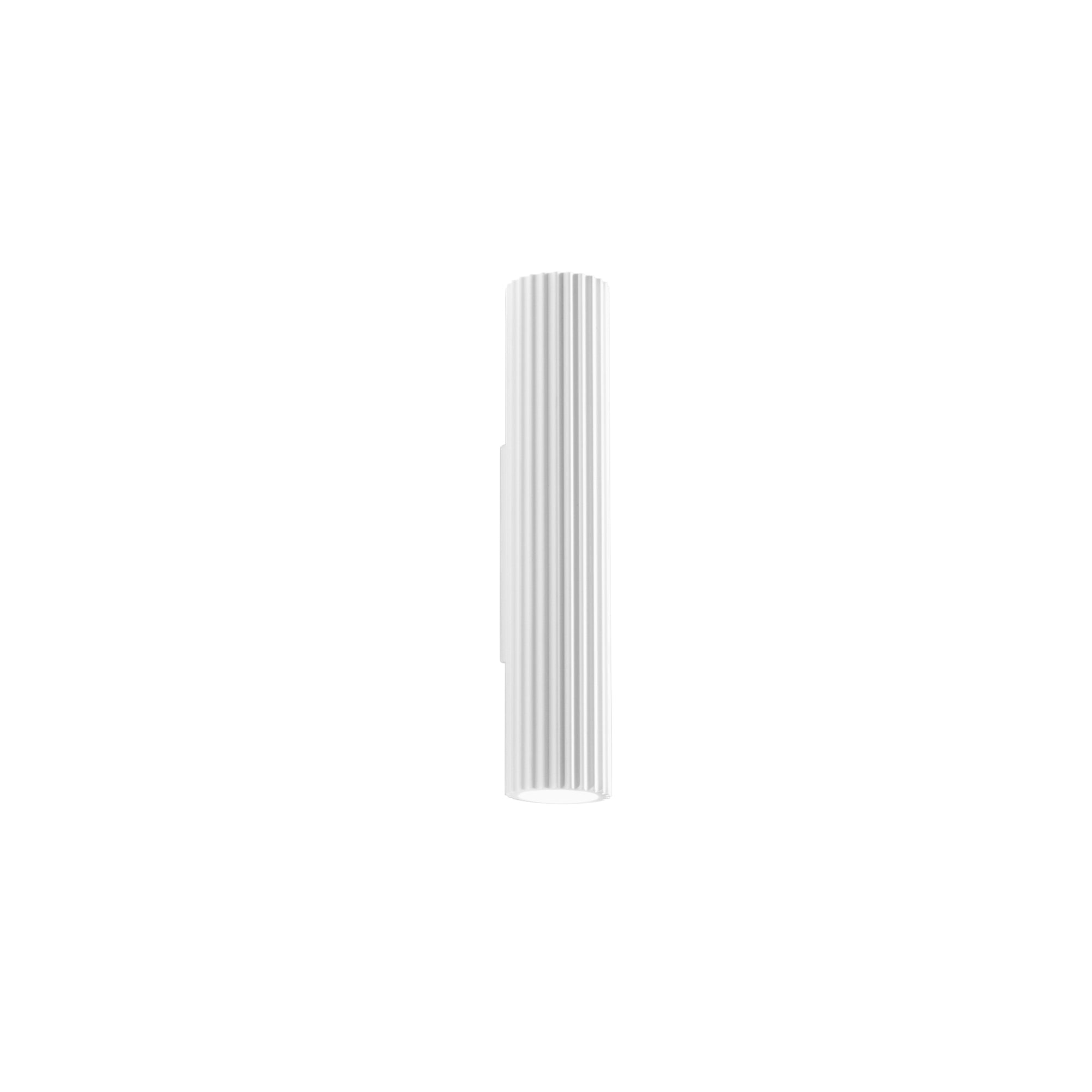 PALLADIO wall lamp in paintable plaster with 35 cm tubular structure.