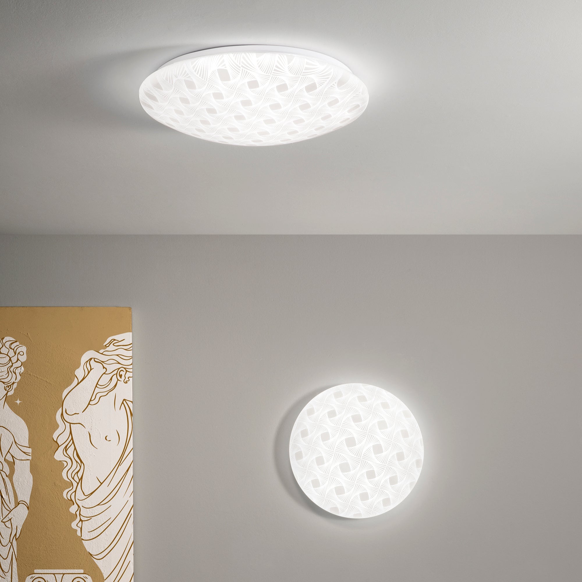 Plafoniera Penelope in vetro | FT Feel The