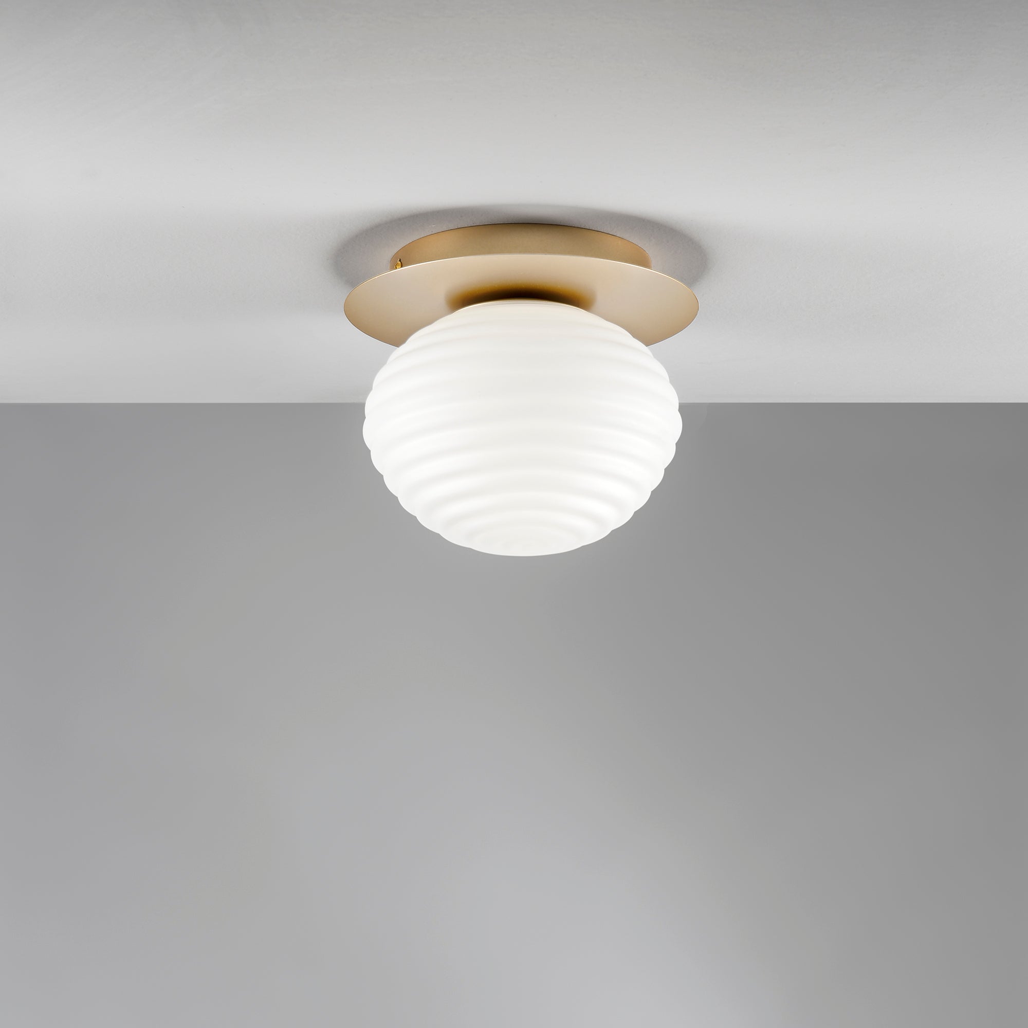 Plafoniera RIPPLE in metallo con diffusore in vetro - FT-FeelThe