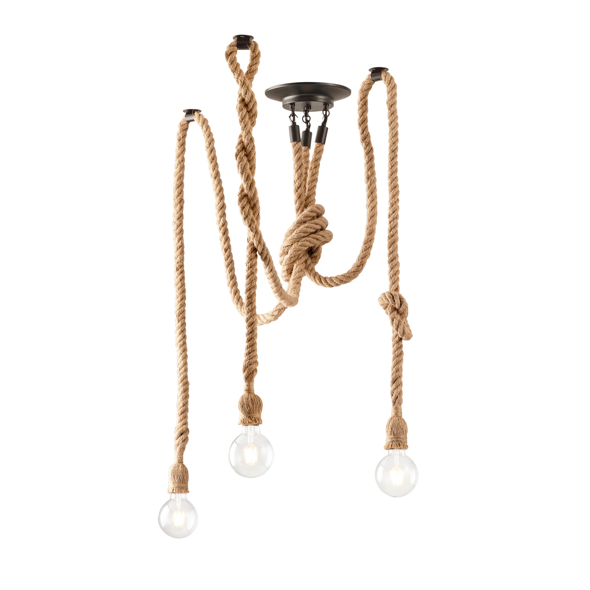 Plafoniera ROPE in metallo e canapa - FT-FeelThe