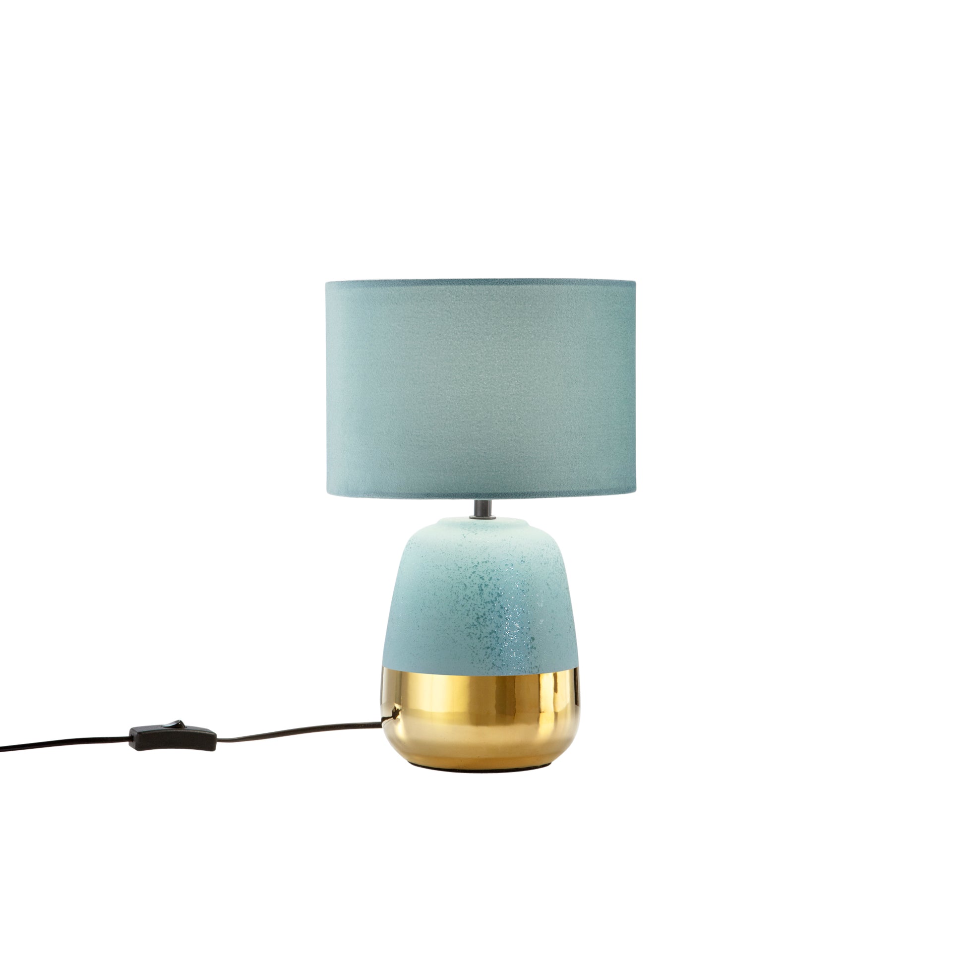 Lampada da tavolo SIOUX in ceramica con paralume in tessuto 35 cm. - FT-FeelThe