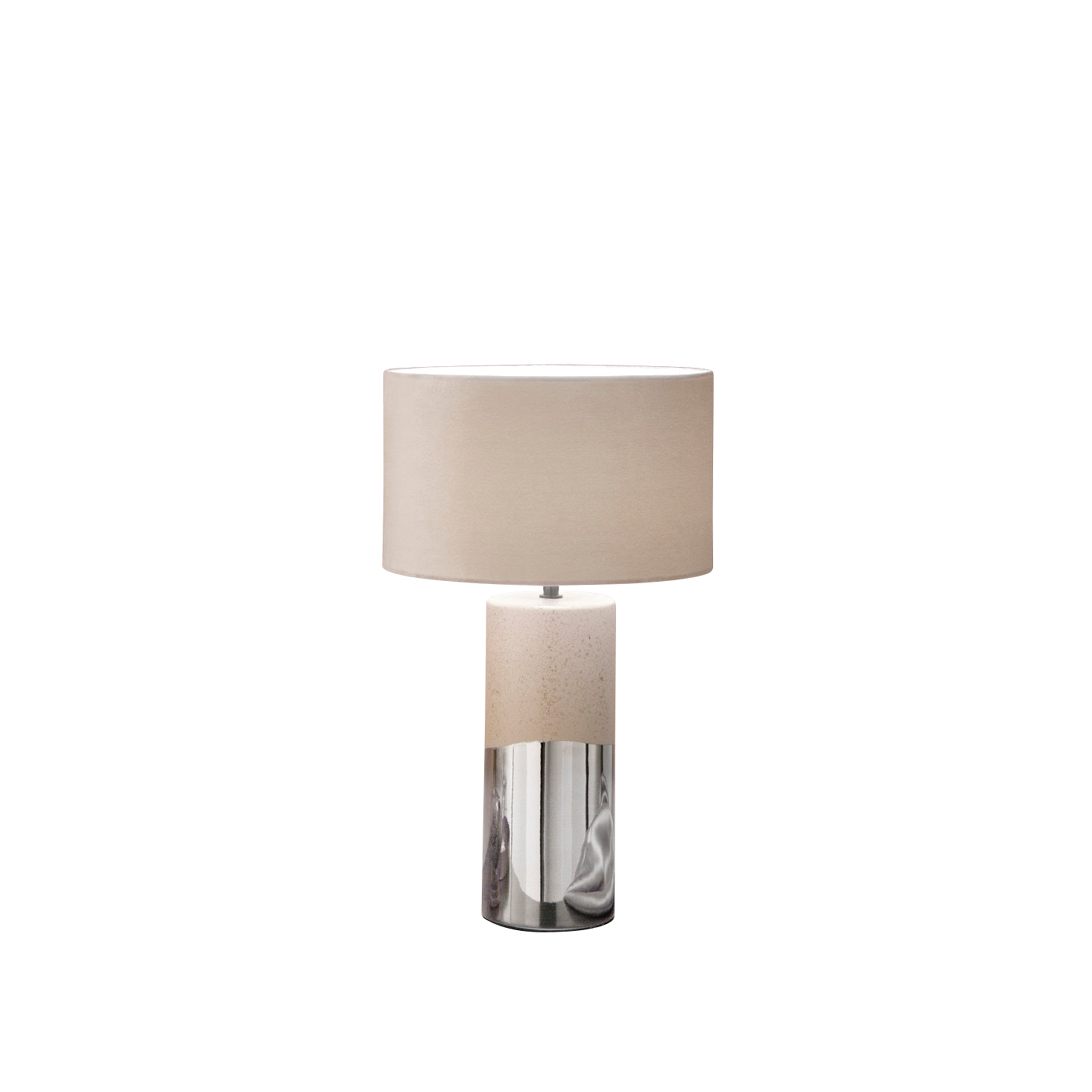 Lampada da tavolo TATAKA in ceramica con paralume in tessuto 55 cm. - FT-FeelThe