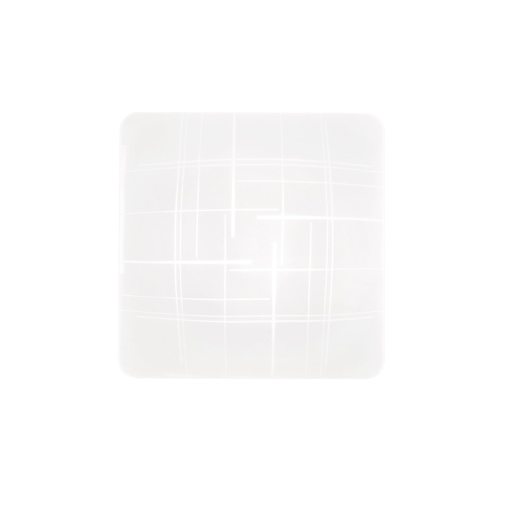 Plafoniera LED Trygo in vetro bianca - media