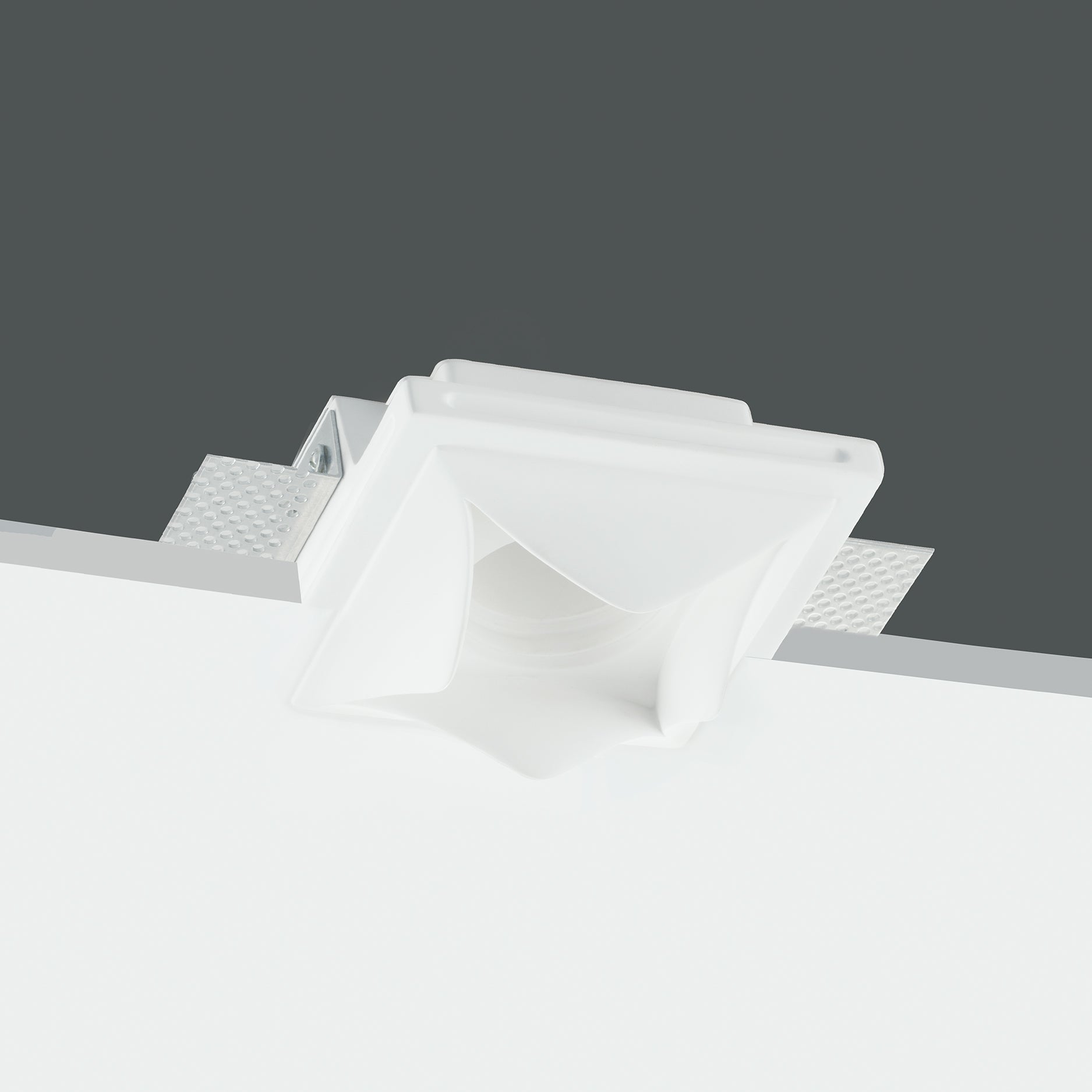 Luminaria empotrable BRICK de yeso blanco pintable (1x GU10)