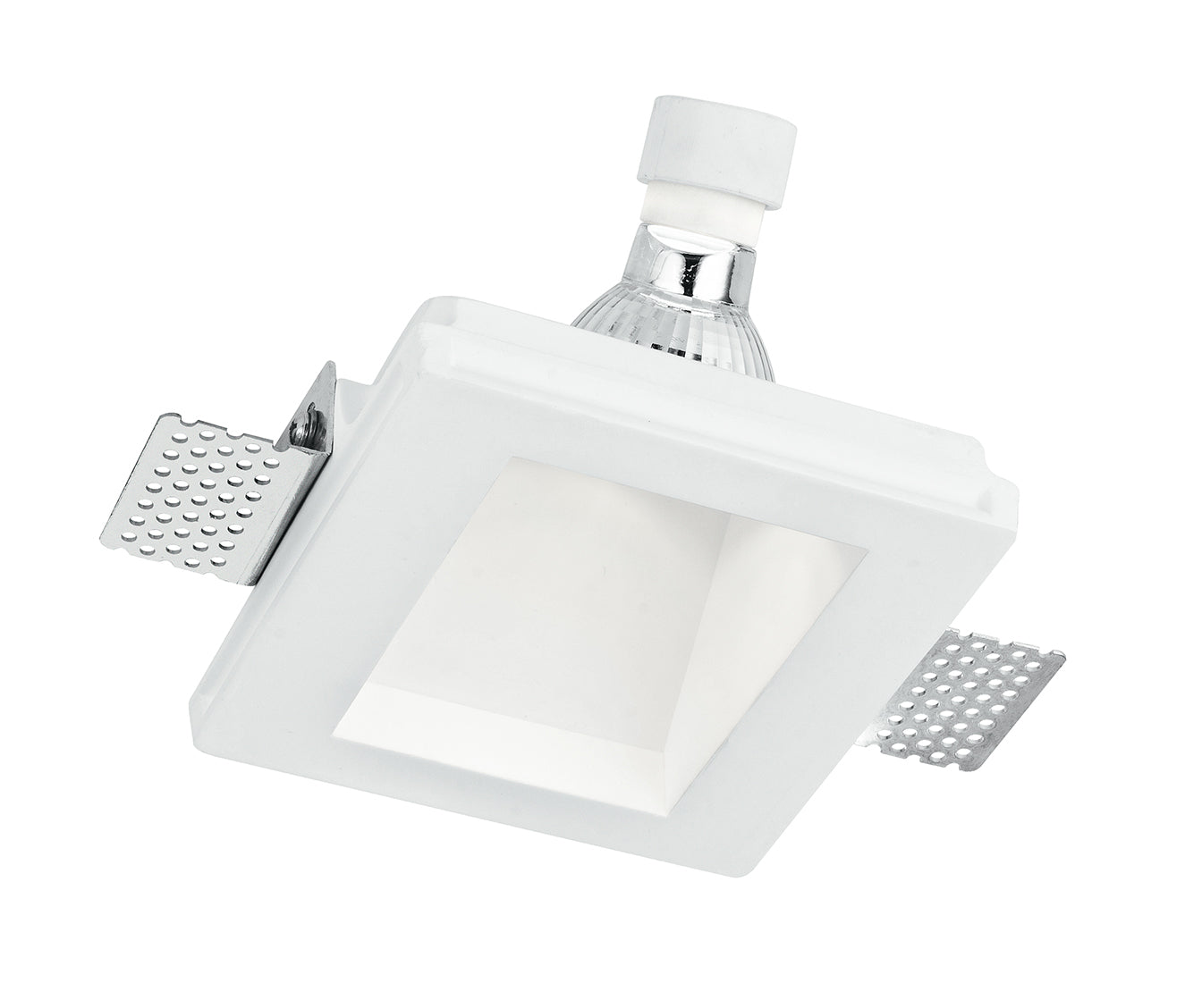 Faretto da incasso GHOST in gesso bianco verniciabile con emissione luce asimmetrica - FT-FeelThe