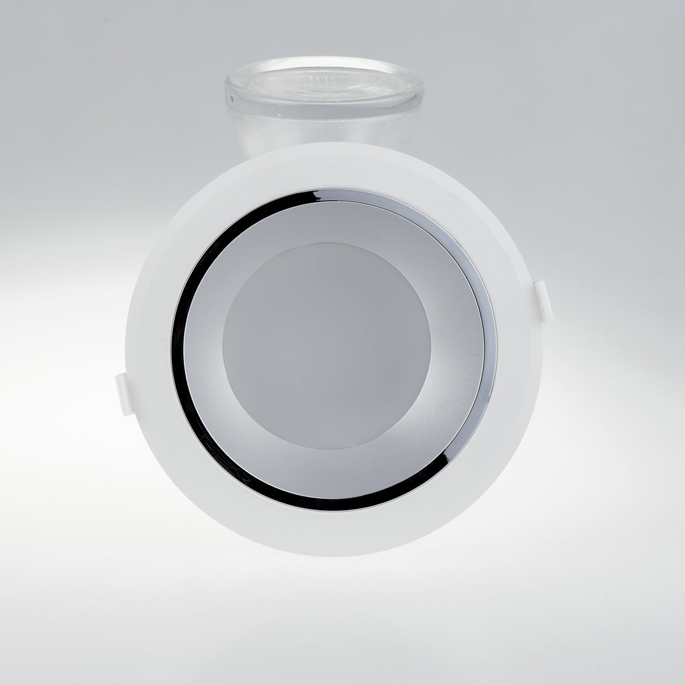Incasso LED MACK con luce antiabbagliamento con riflettore cromato con luce calda