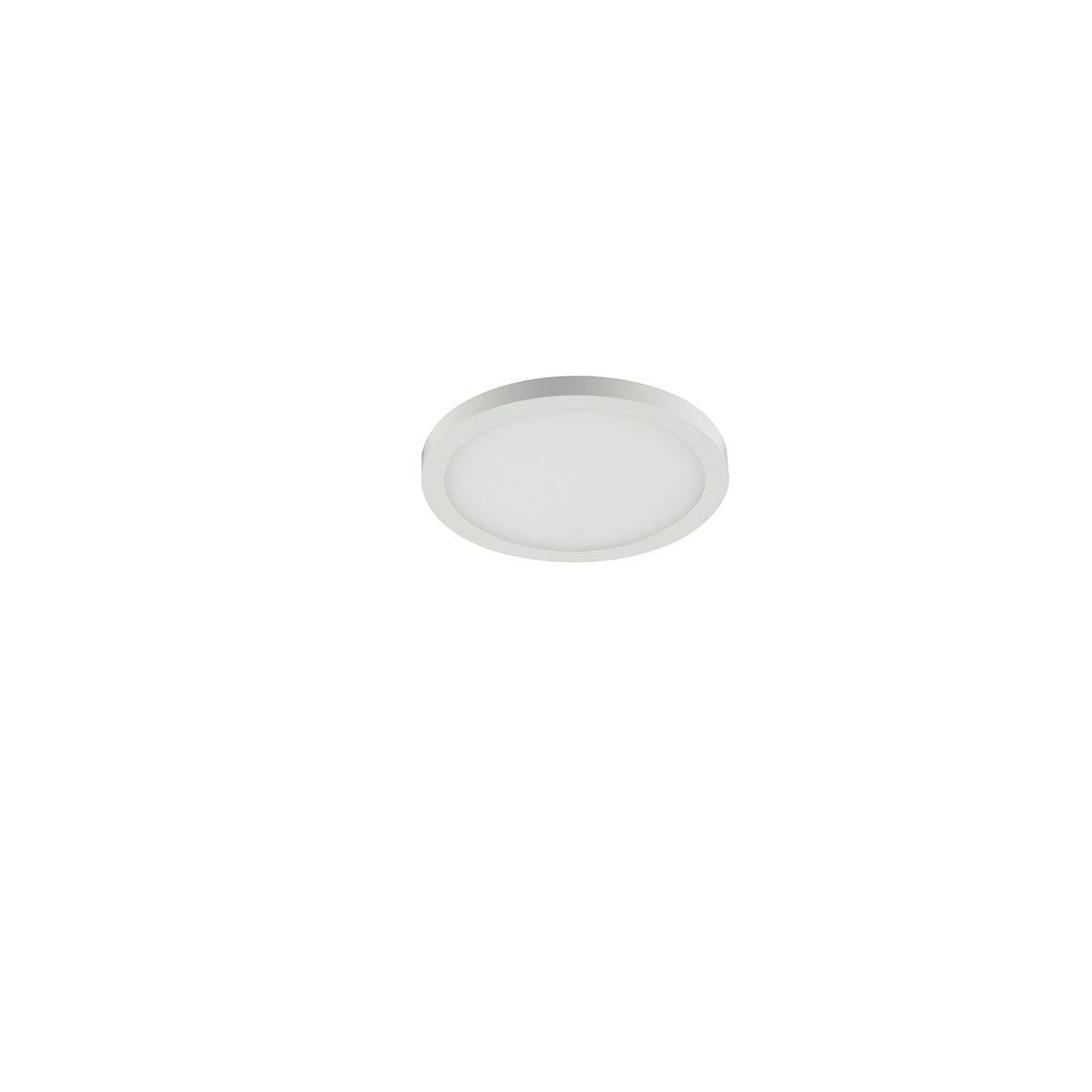 Luminaire encastré LED PLUS en aluminium blanc mat et bord effet plafonnier