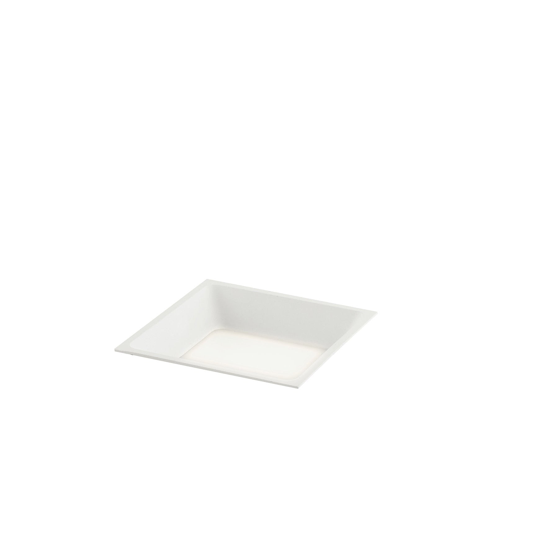 Incasso LED XANTO quadrato bianco satinato con luce antiflesso