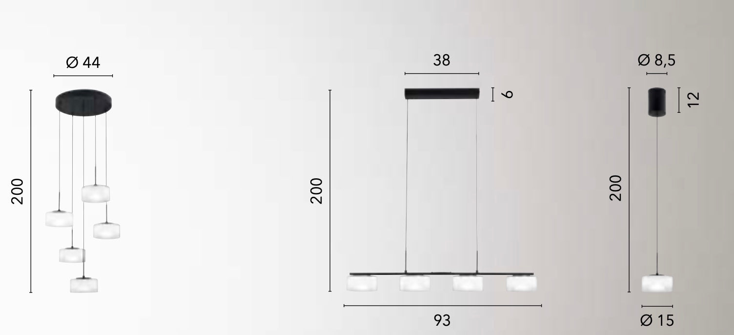 Sospensione EMILY con luce regolabile | FT Feel The