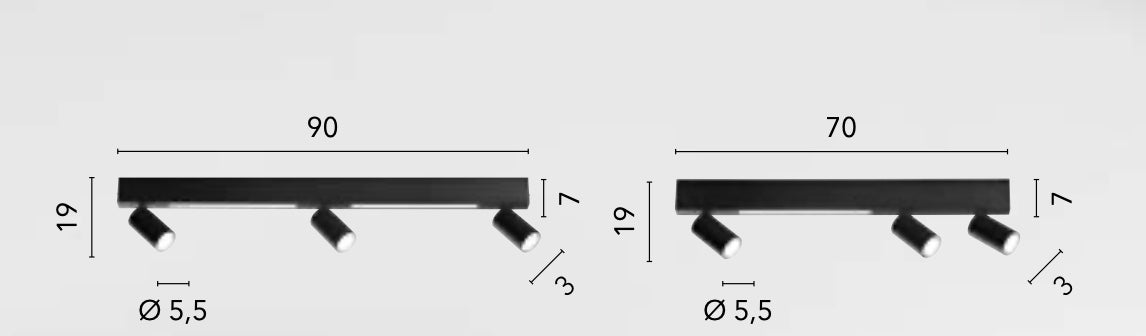 Plafoniera ORIENTED con struttura in metallo | FT Feel The
