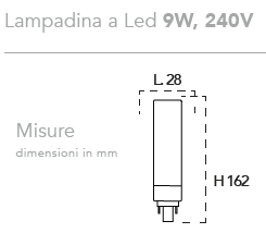 Lampadina LUMYA a led 9W con attacco G24