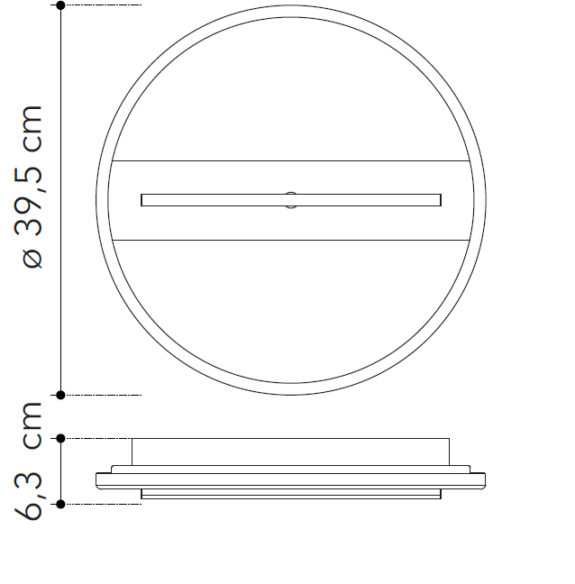 Plafoniera led AZIMUTH con funzione CCT