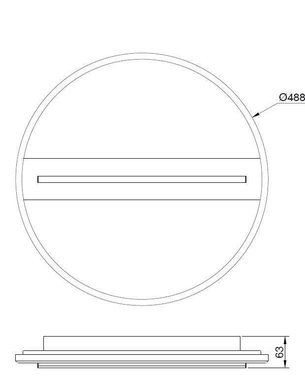 Plafoniera led AZIMUTH con funzione CCT