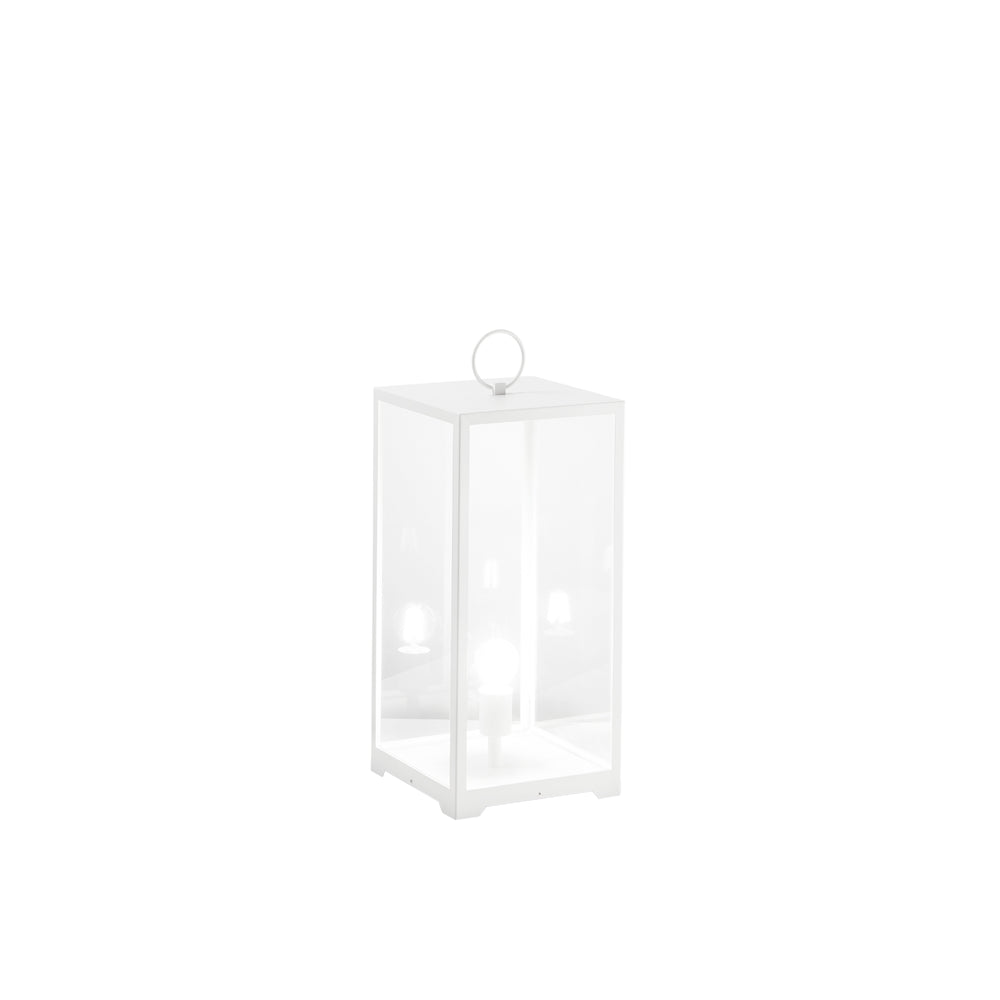 Lámpara de exterior MIRAGE de metal con difusor de cristal transparente (1XE27)