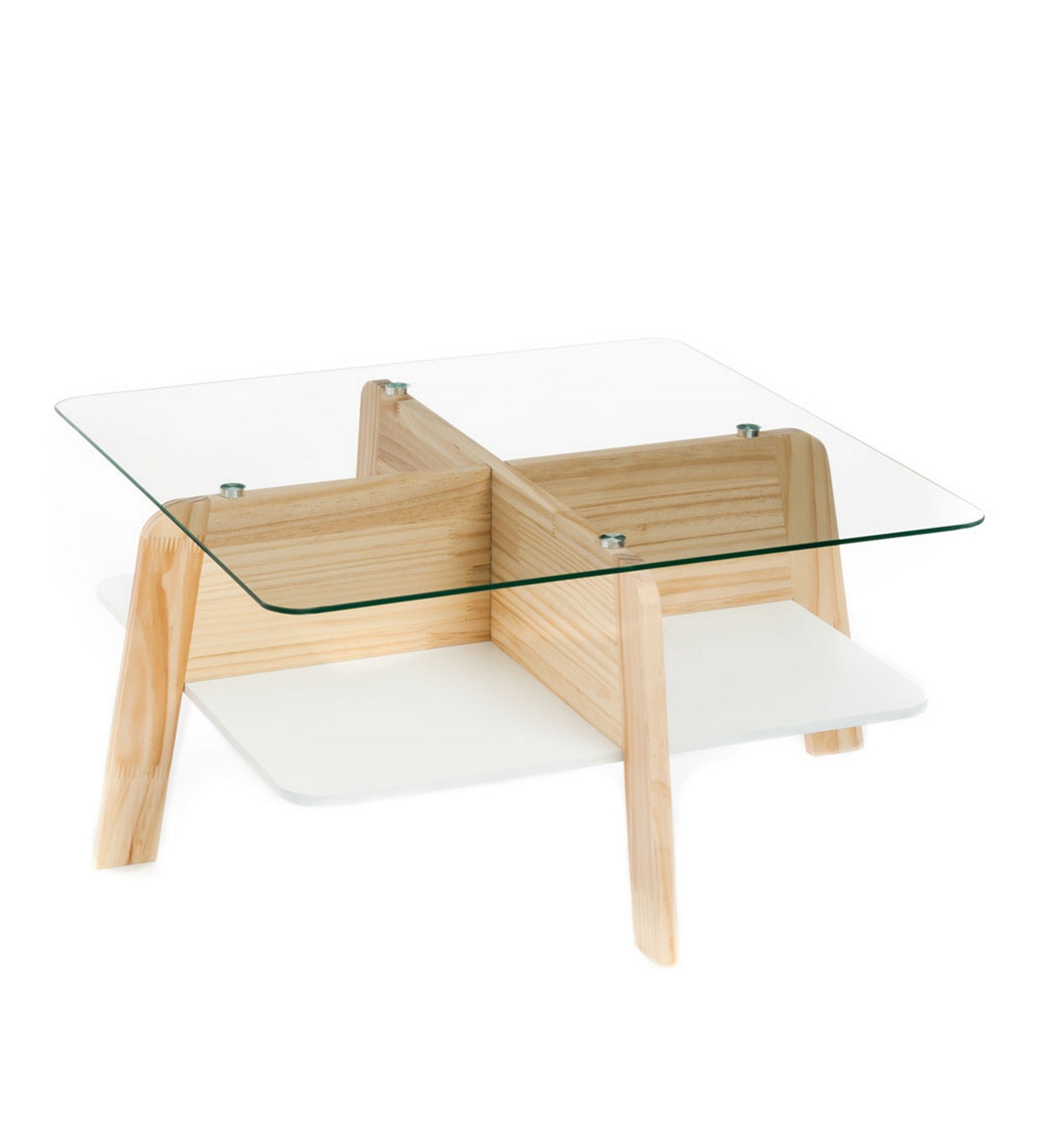 CARRERO coffee table with two shelves