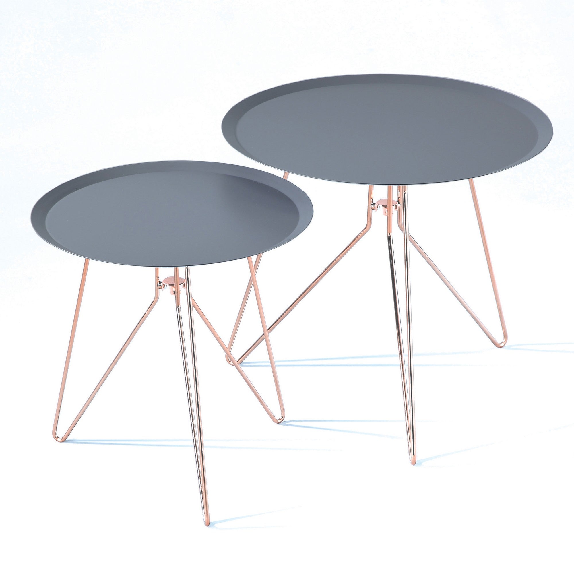 Set de 2 tables basses SKINNY en acier