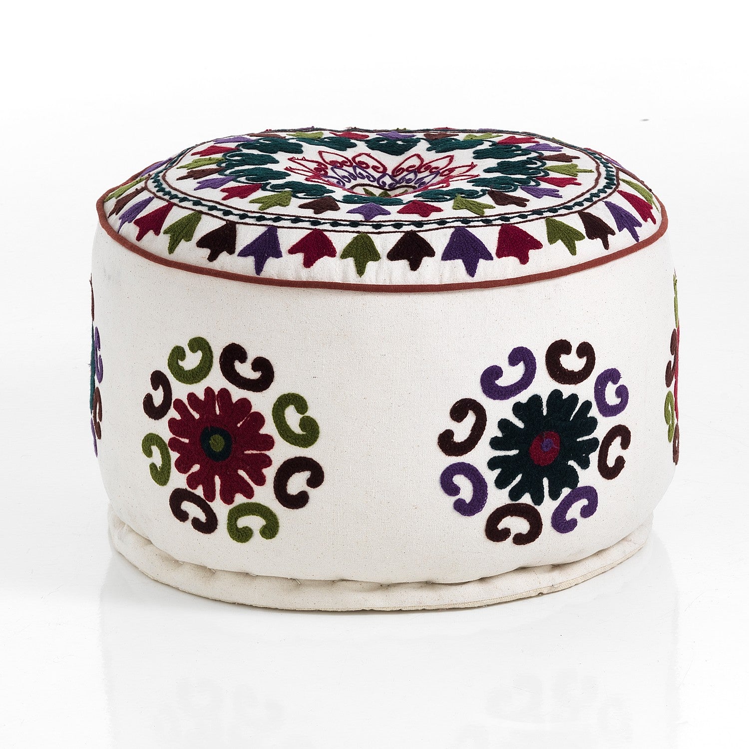 YUTA pouf in cotton and fabric fibres