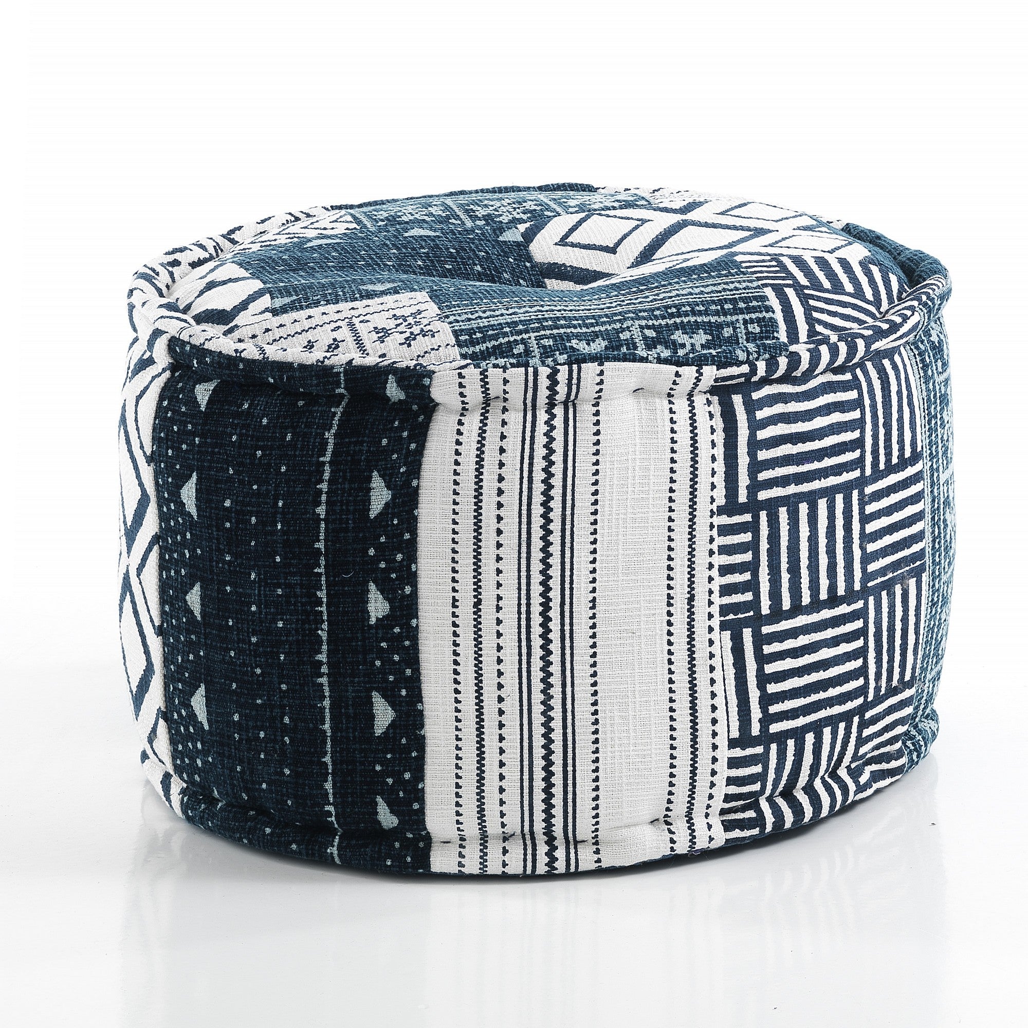 MAYA pouf in cotton with patchwork technique