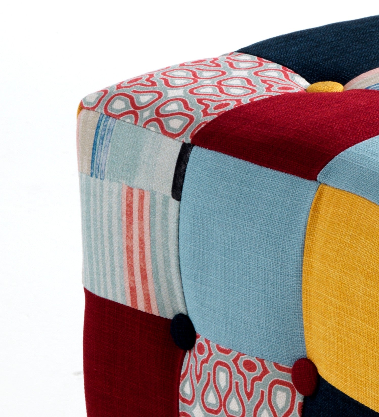 Pouf RUBIK rivestito con tecnica patchwork - FT-FeelThe