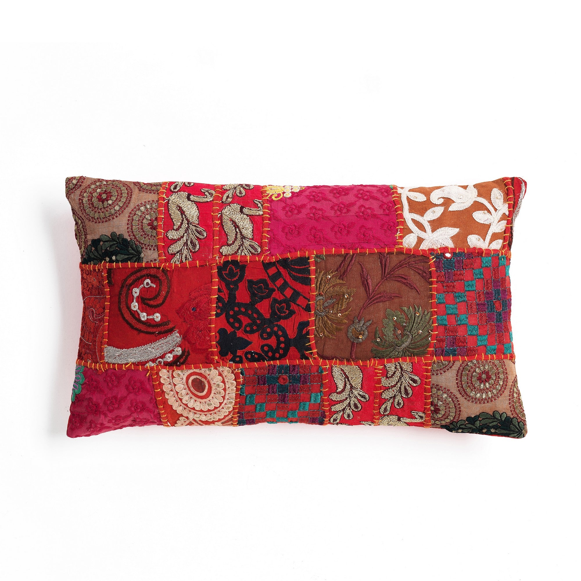 Coussin rectangulaire ALEGRIA avec housse en coton kilim