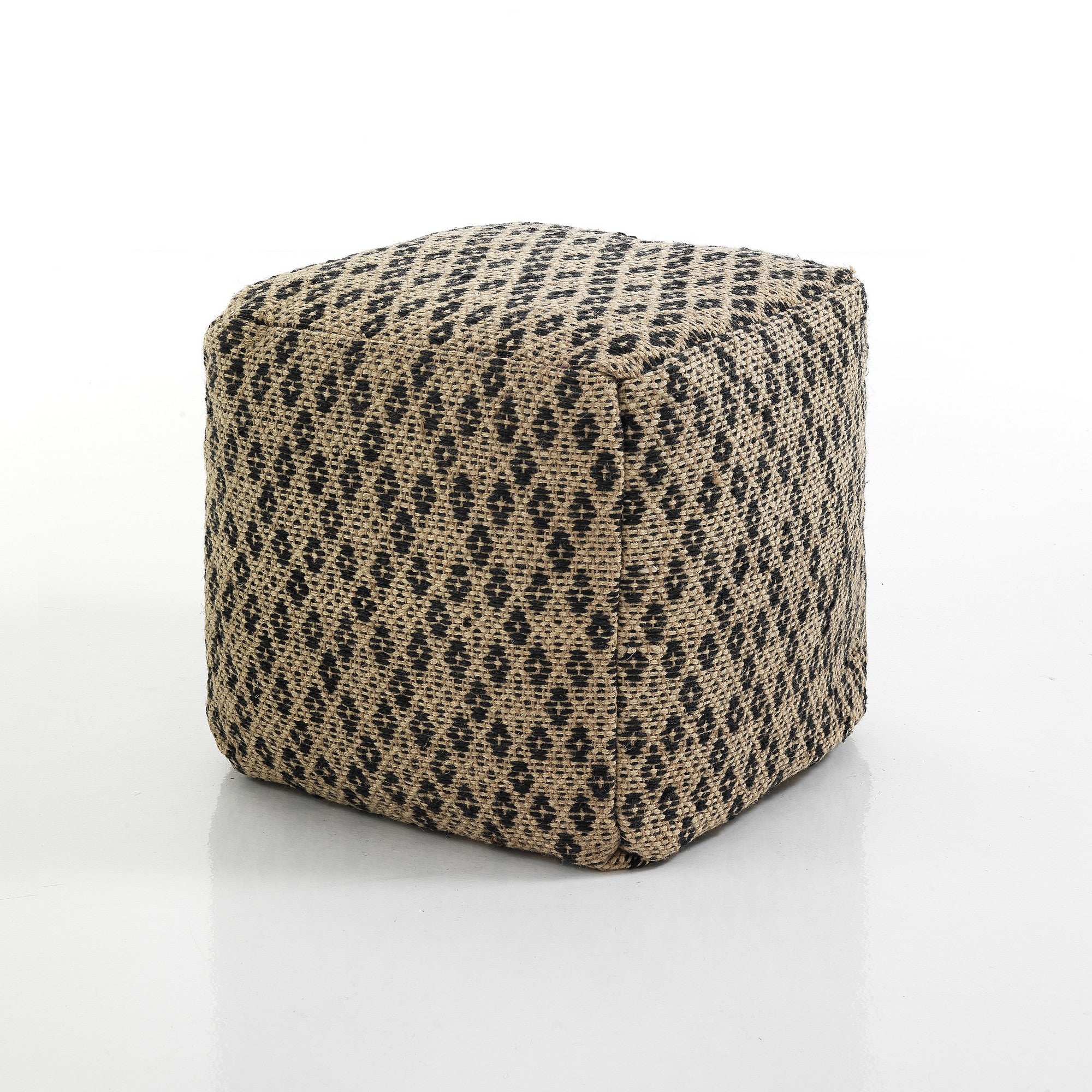 Pouf CORTEX en laine de jute tressée