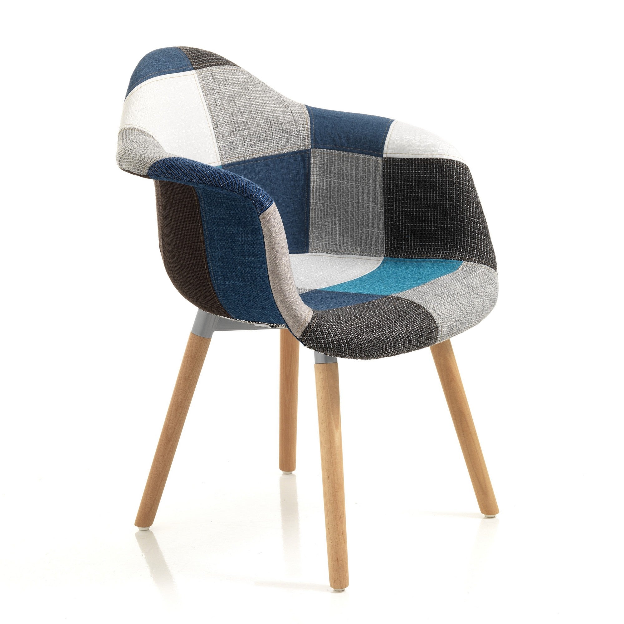 Fauteuil JOLLY en tissu et bois