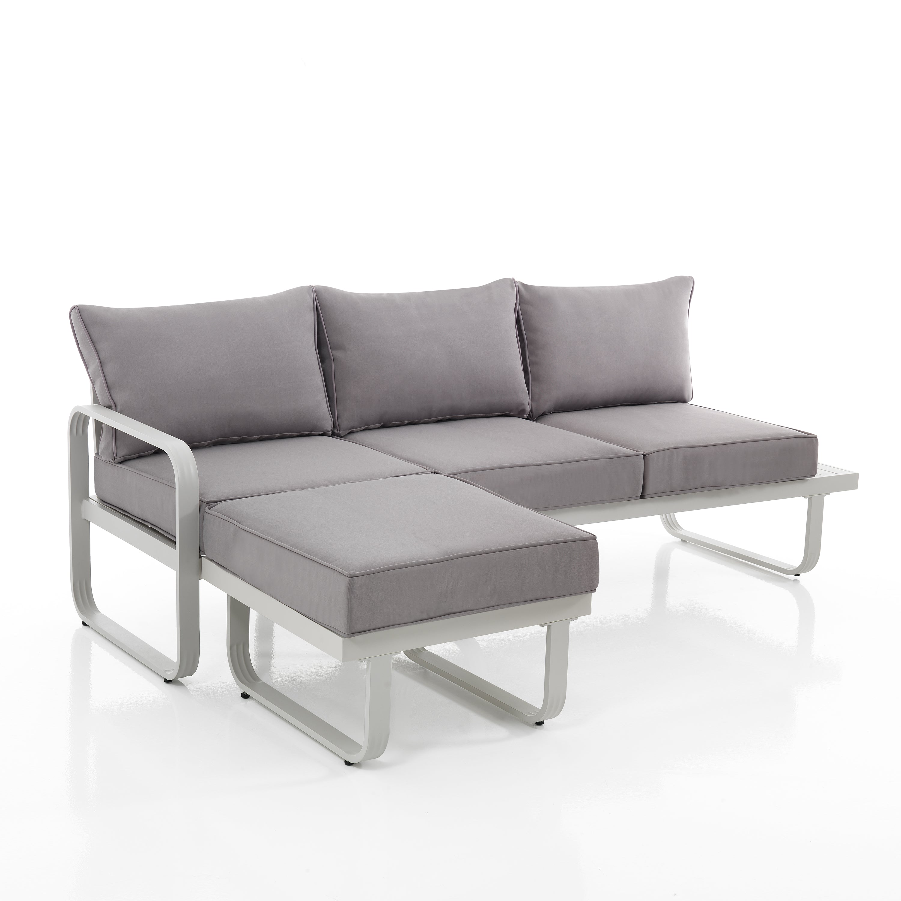 LUSH sofa in aluminum and polyester for outdoors