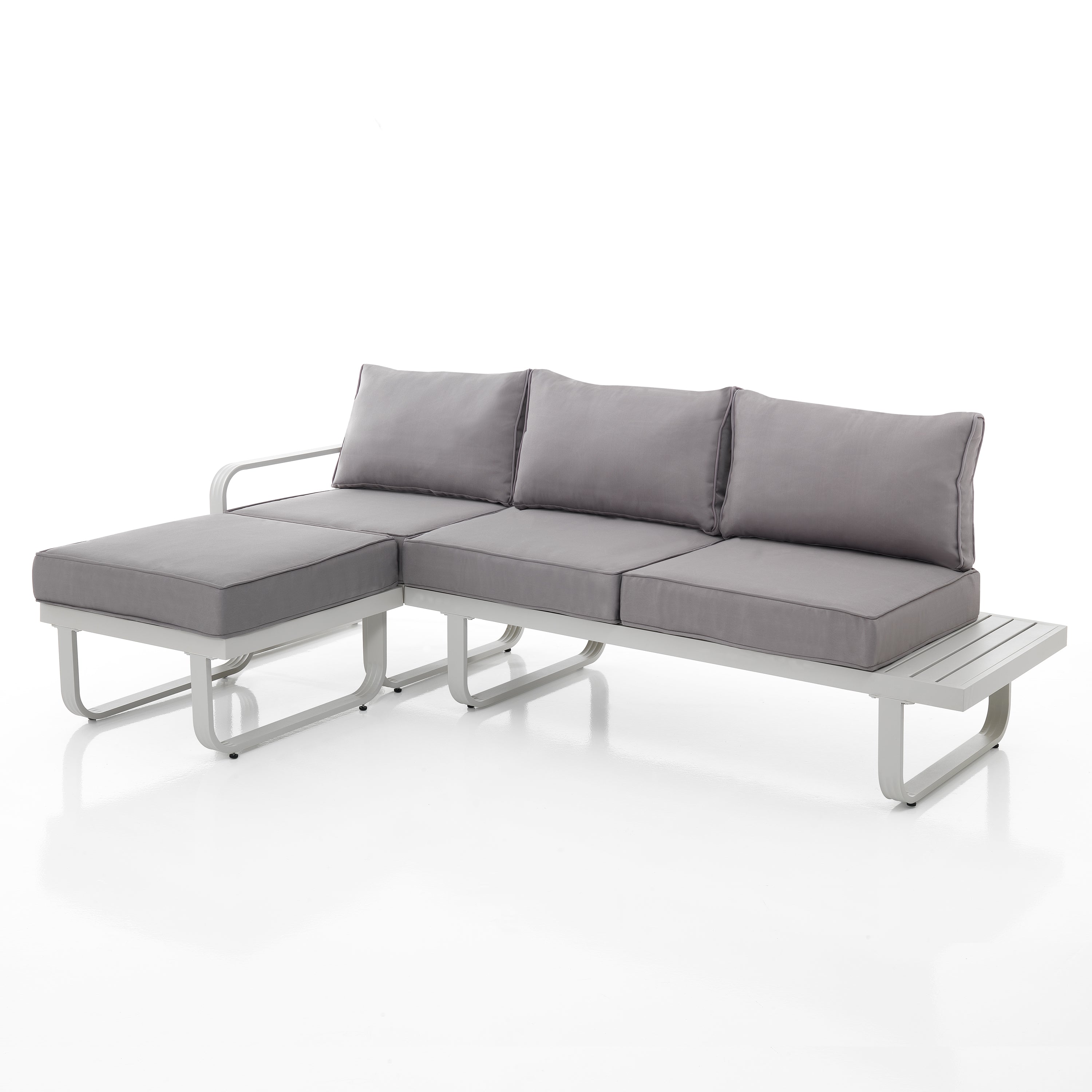 LUSH sofa in aluminum and polyester for outdoors