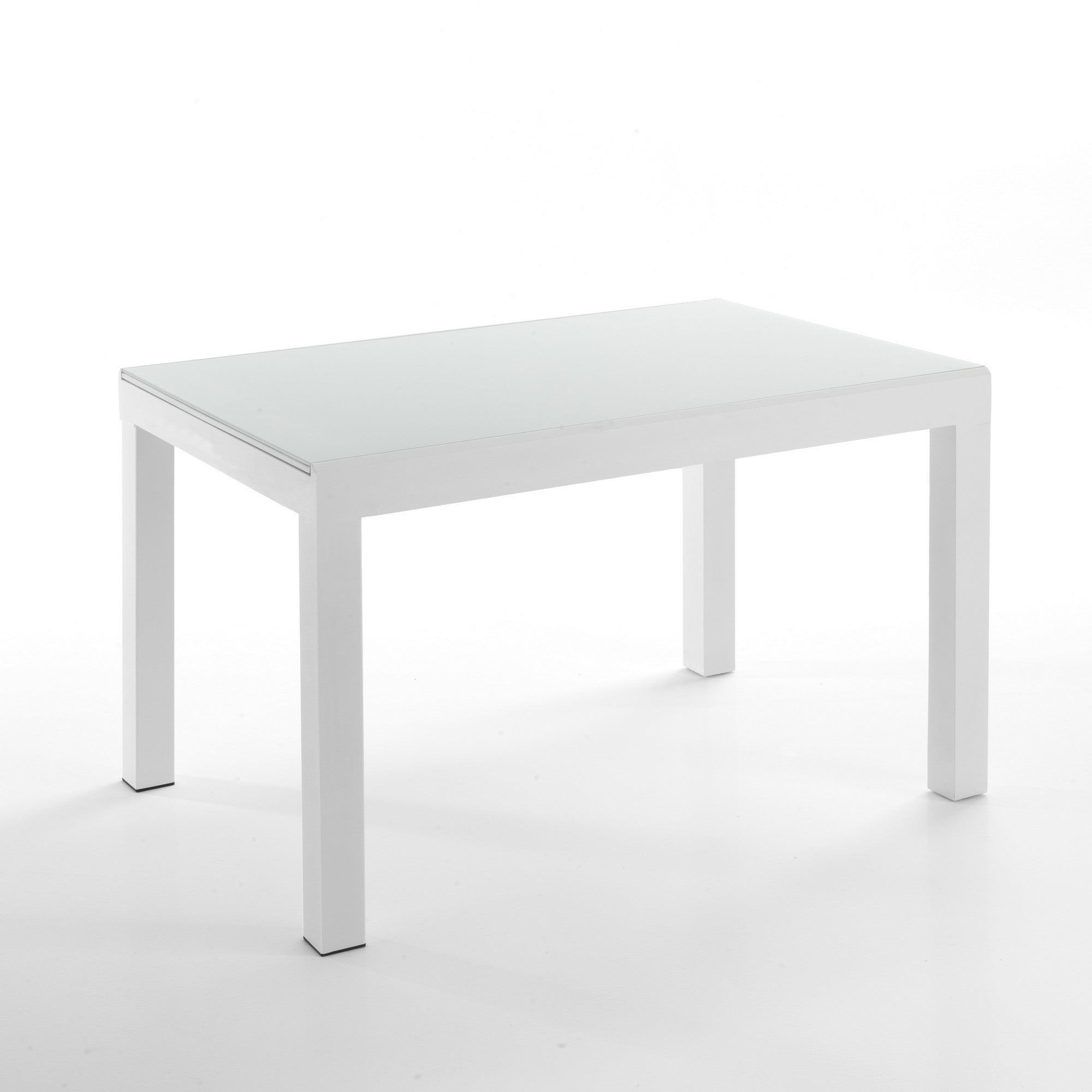 TOM extendable table in metal and glass