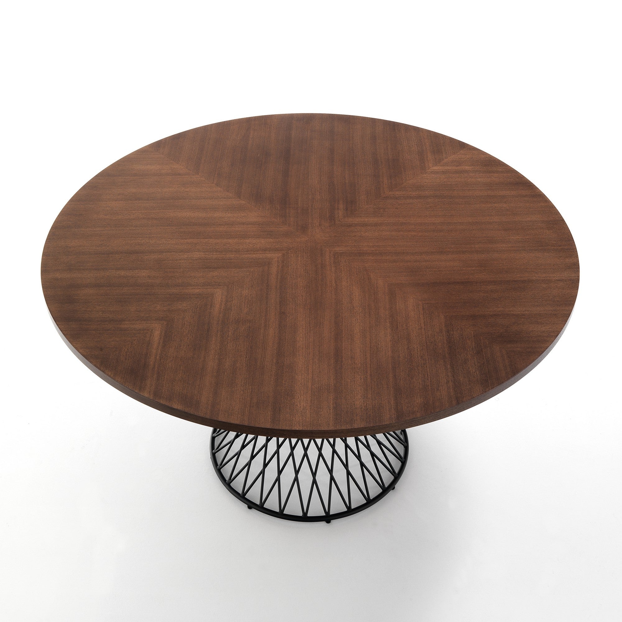 RITMO table with dark walnut finish