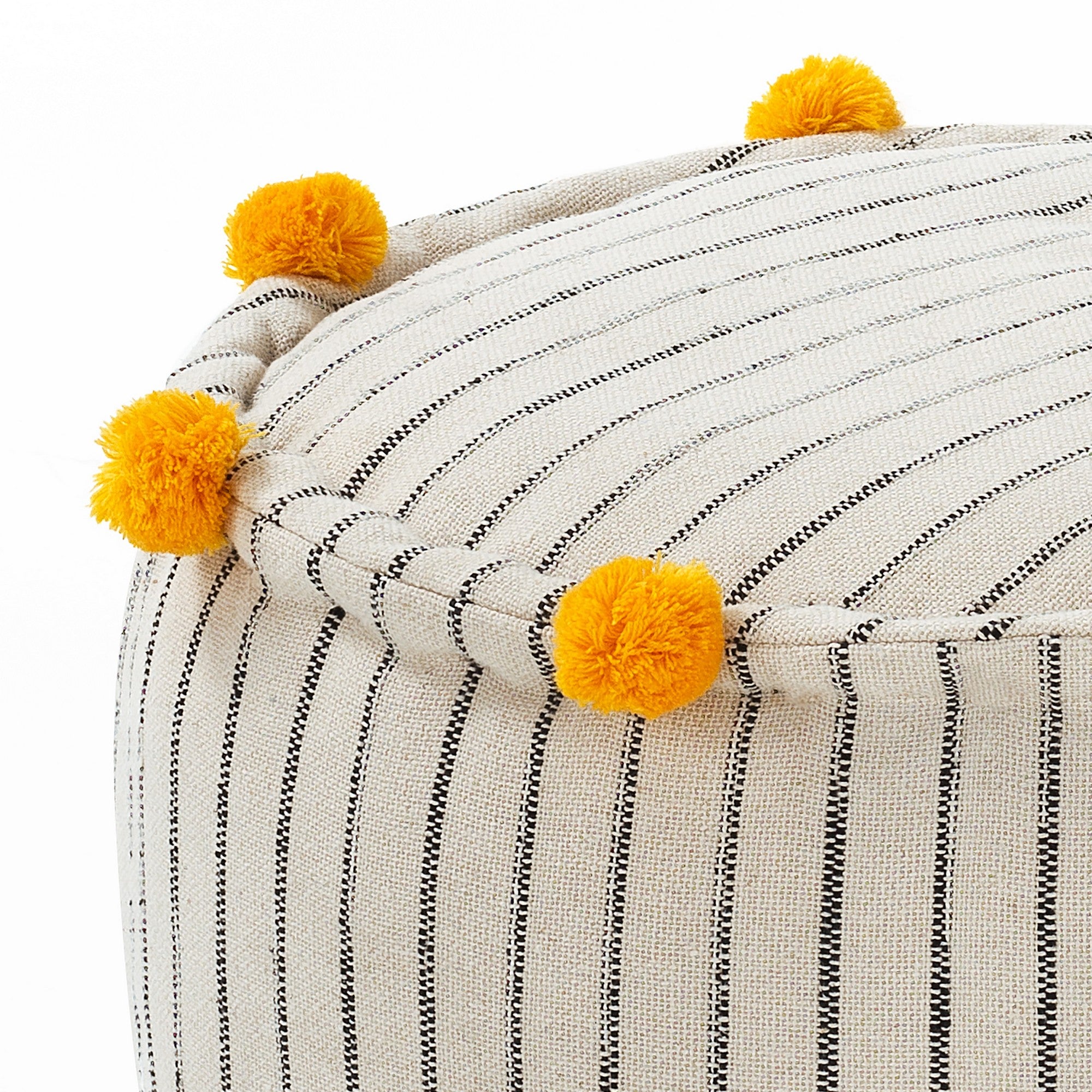 Pouf TOURNESOL en fibres de coton et tissu