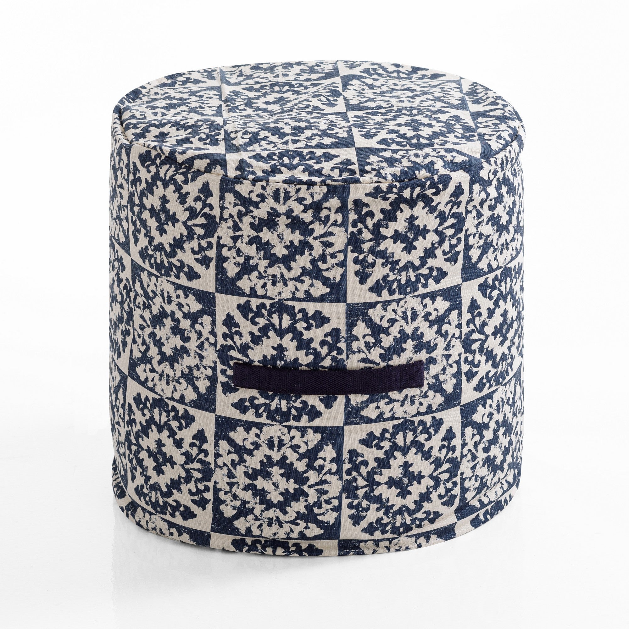 YAK pouf in fabric and cotton fibres