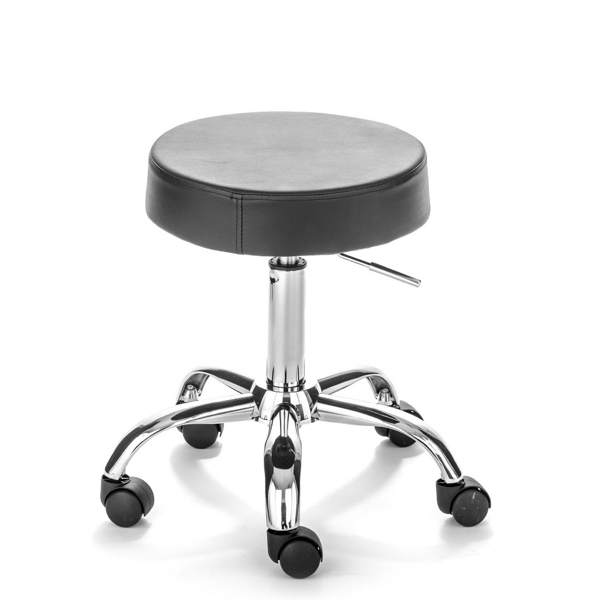 Tabouret PIVOT en métal et cuir synthétique