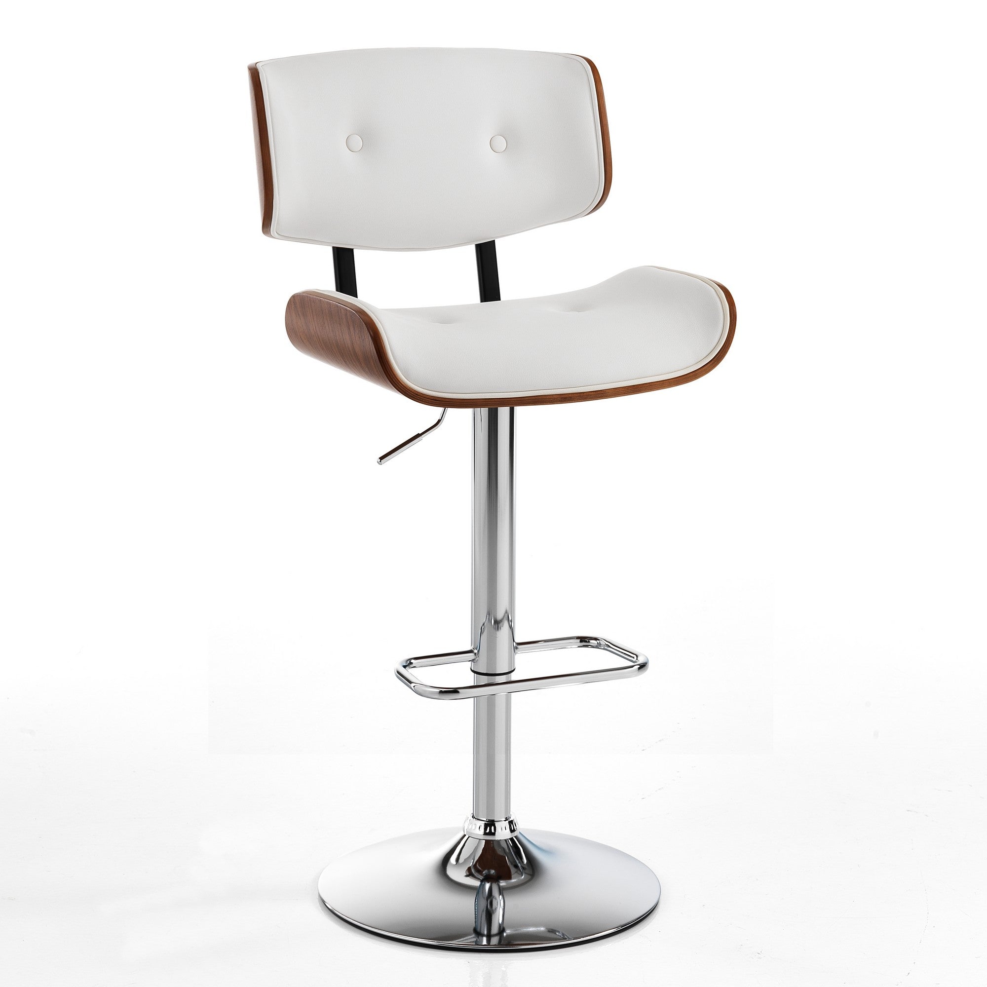 Tabouret RYAN en noyer blanc et foncé