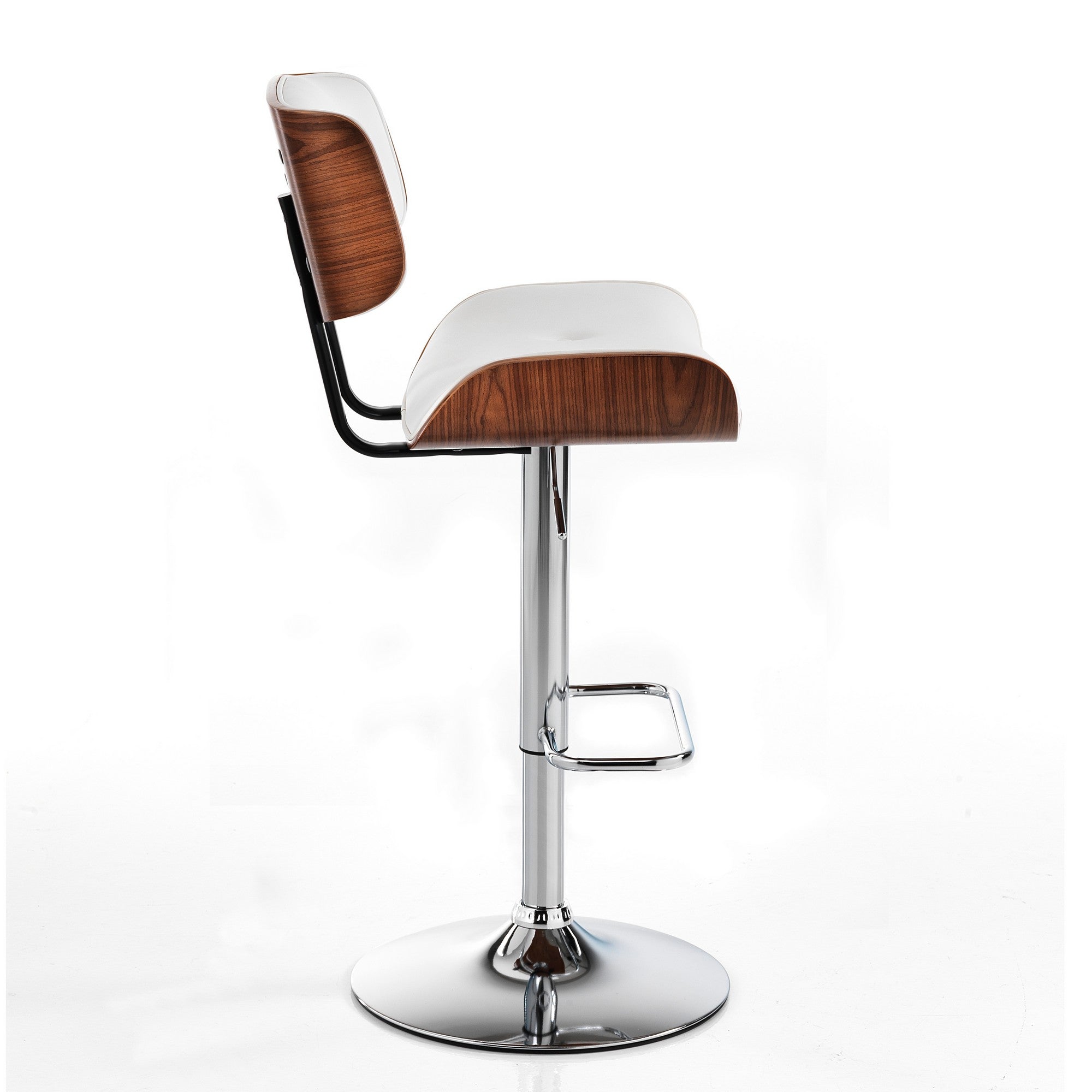 Tabouret RYAN en noyer blanc et foncé