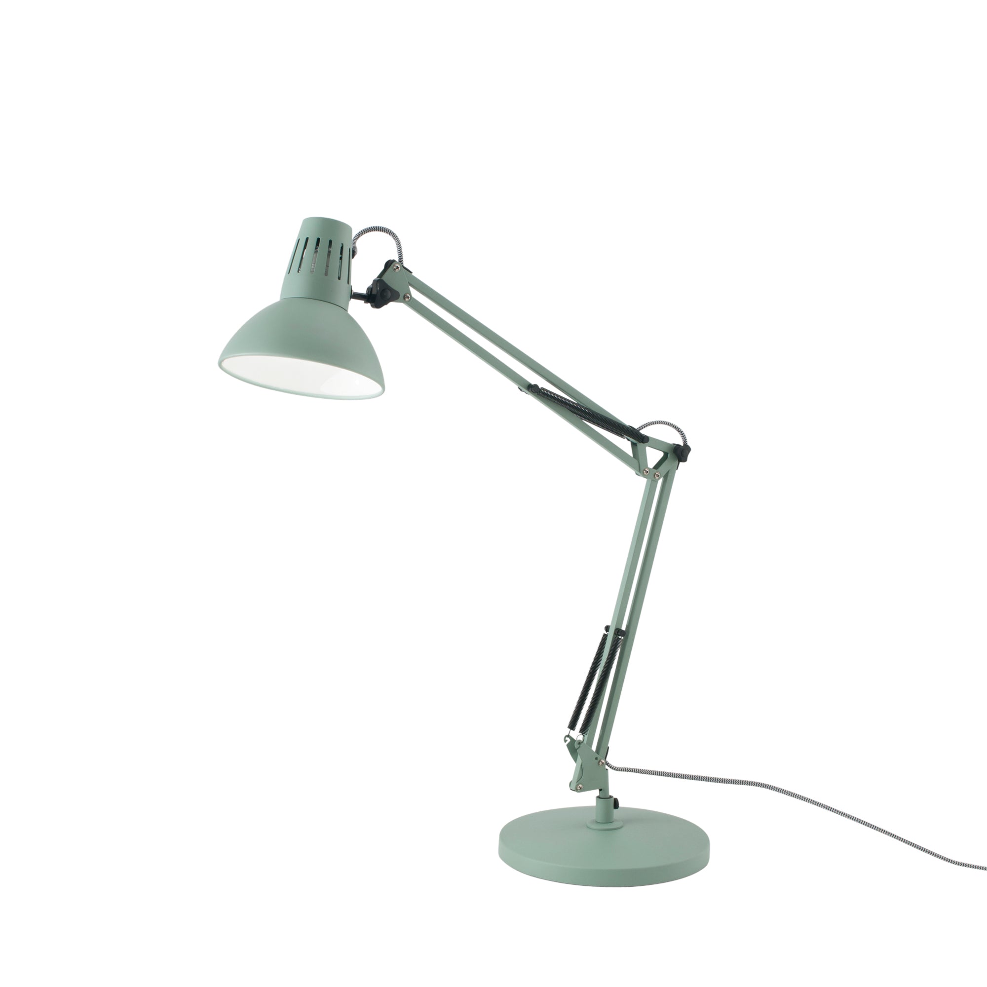 Lampada da tavolo verde ARTIFEX in metallo con altezza regolabile
