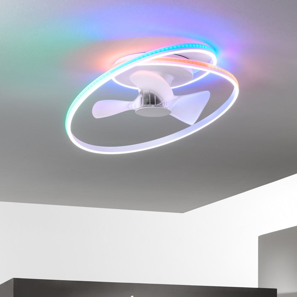 Plafonnier LED AUSTER avec ventilateur intégré Rainbow