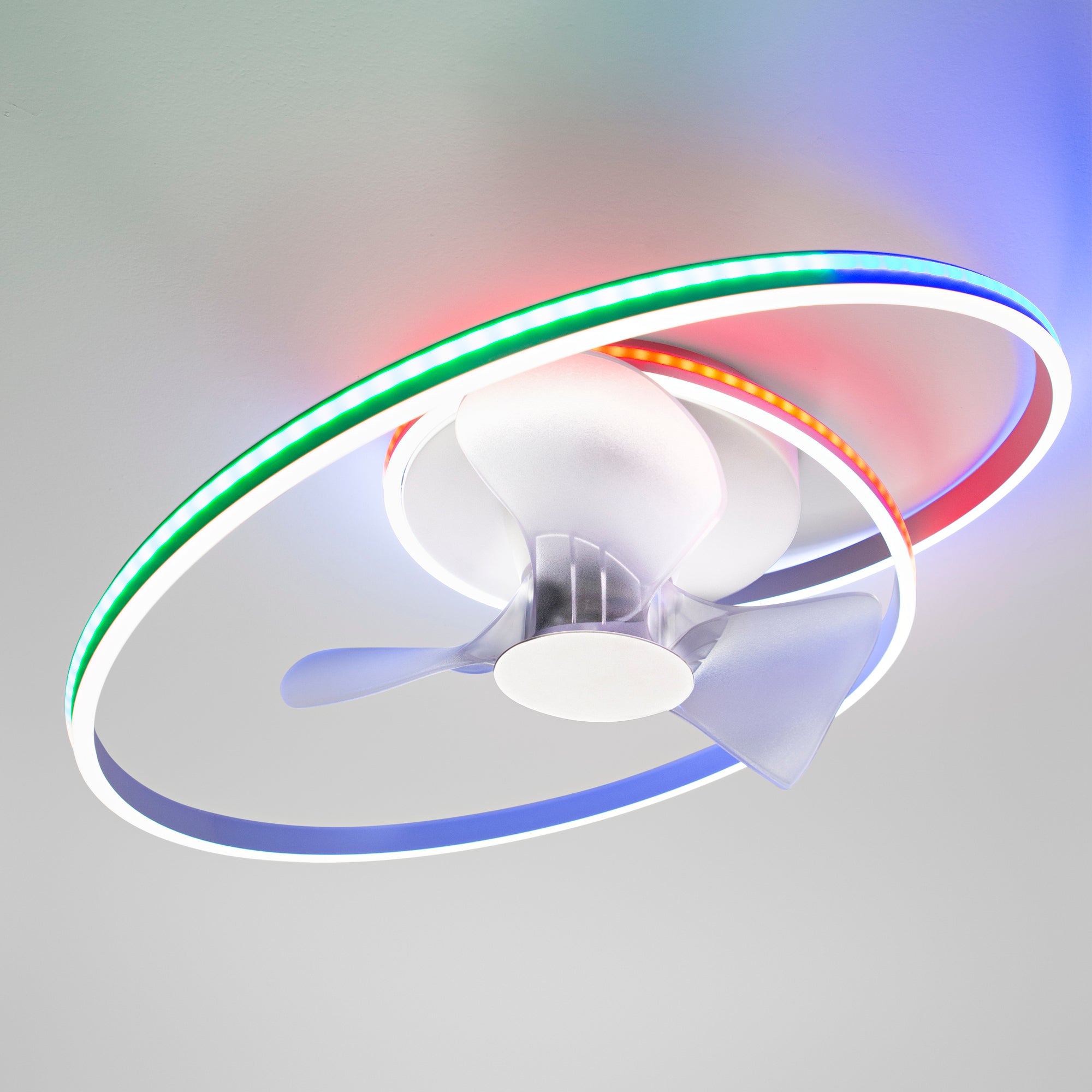 Plafoniera LED AUSTER con Ventilatore 65W Rainbow+ CCT Bianco - FT-FeelThe