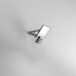 Proiettore LED AXEL sensor in alluminio argento con sensore di movimento CCT IP65 - FT-FeelThe