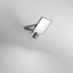 Proiettore LED AXEL sensor in alluminio argento con sensore di movimento CCT IP65 - FT-FeelThe
