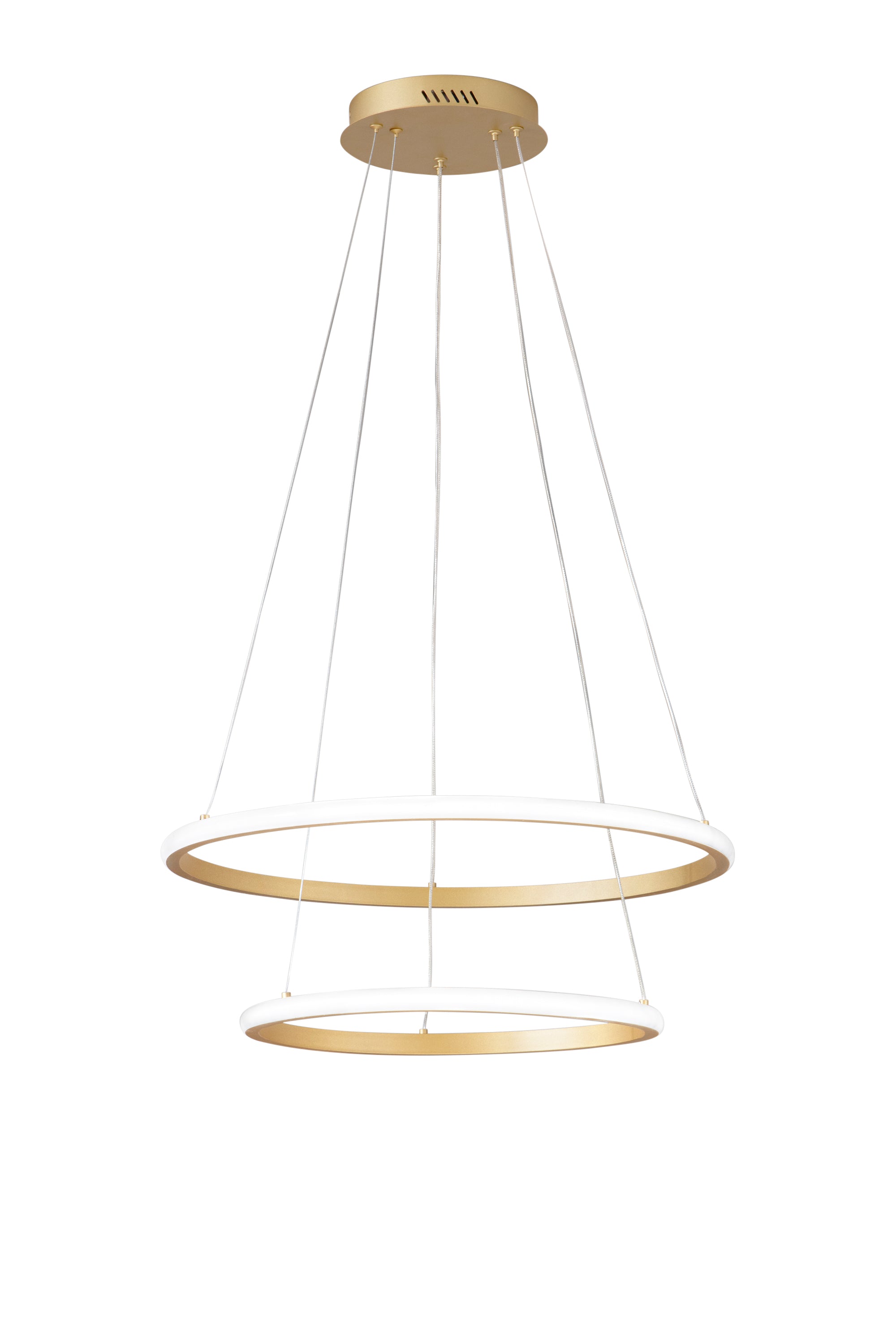 Sospensione LED Axis con elementi circolari a scelta e cavo regolabile
