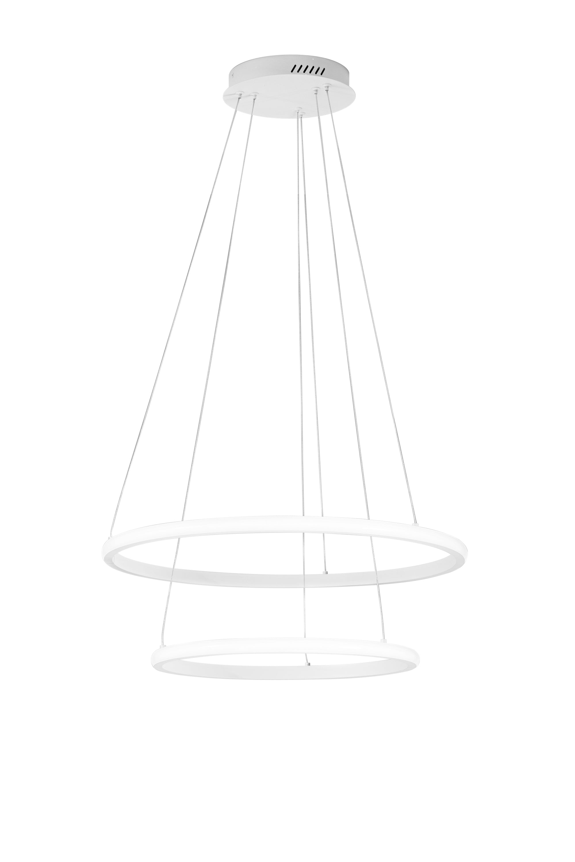 Sospensione LED Axis con elementi circolari a scelta e cavo regolabile