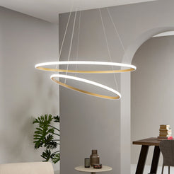 Sospensione LED Axis oro - immagine ambientata