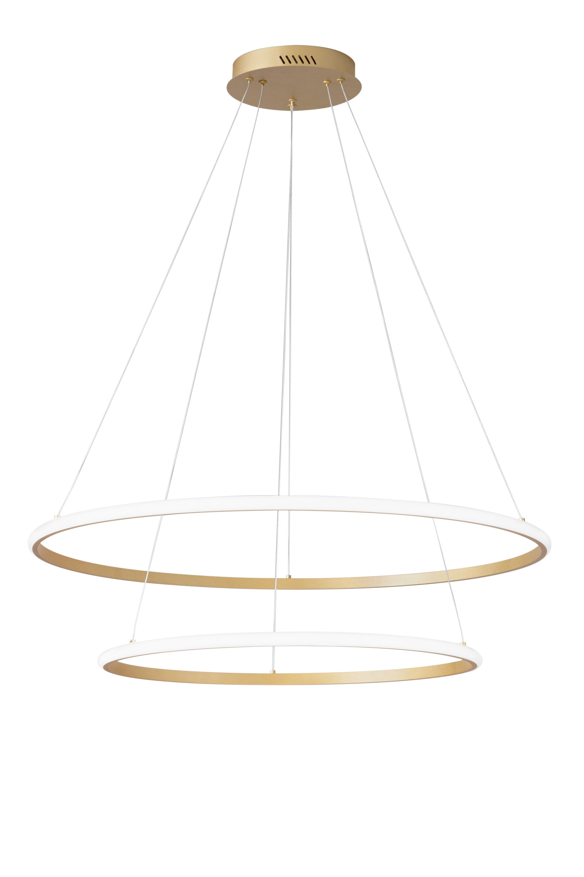 Sospensione LED Axis con elementi circolari a scelta e cavo regolabile
