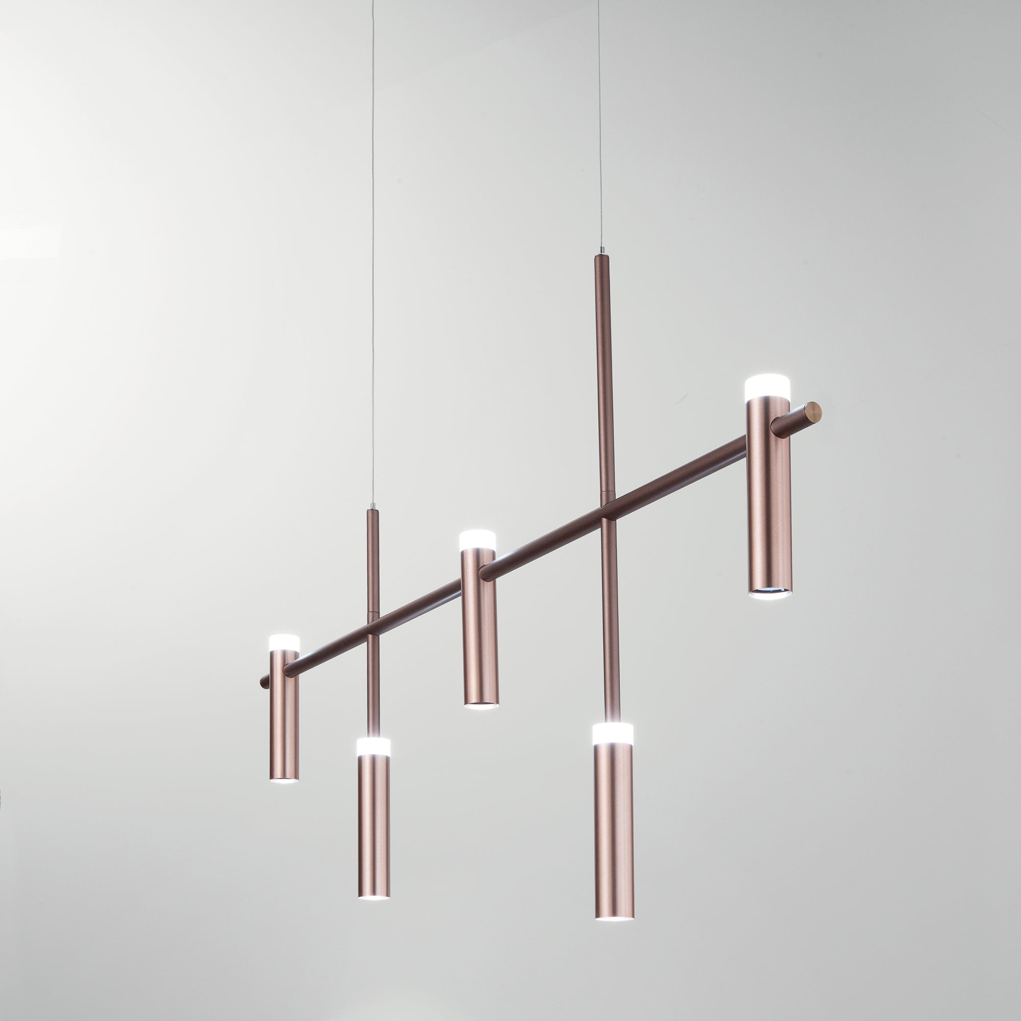 Lampadario a sospensione LED CANDLE, 35W con cinque diffusori - FT-FeelThe