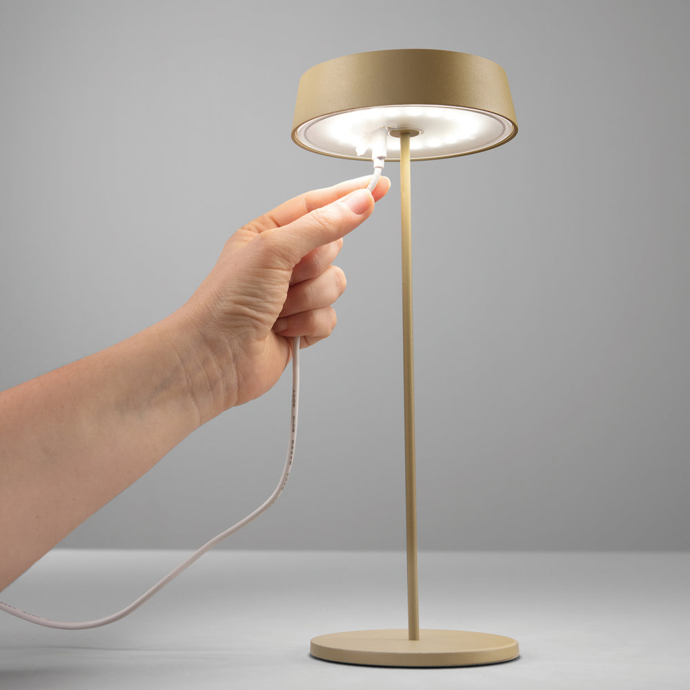 COCKTAIL lampe de table LED rechargeable en métal avec variateur tactile