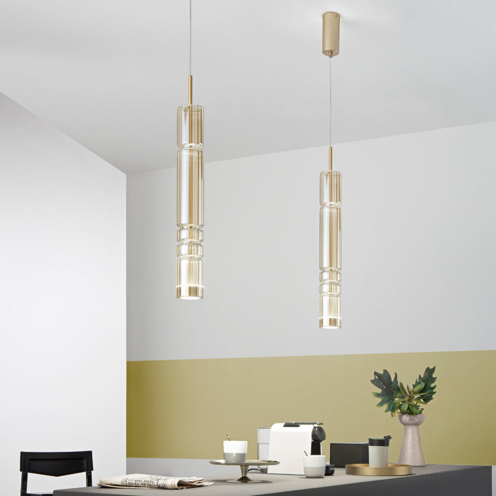 Sospensione Tubolare CROOKES in Vetro LED 3000K - FT-FeelThe